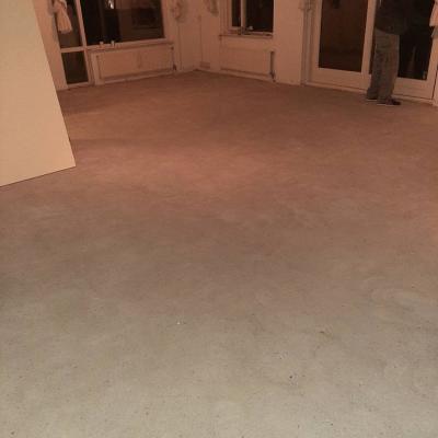 Vloer na het verwijderen parket vloer